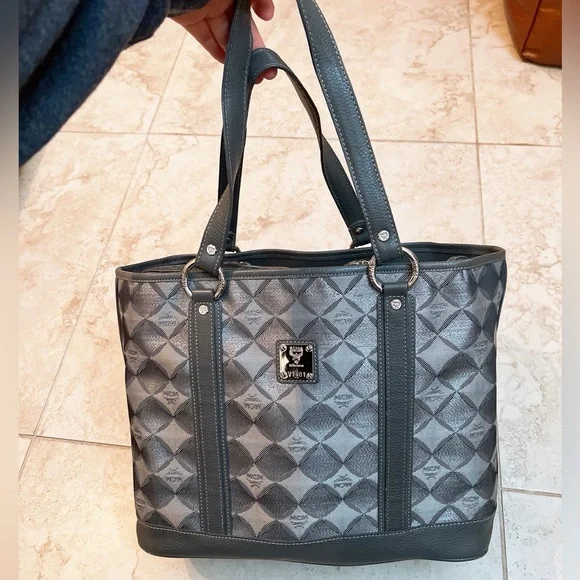 MCM Diamond print Tote